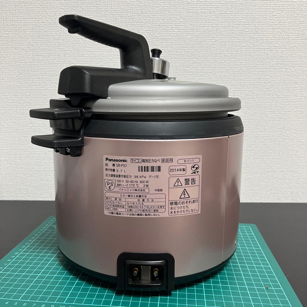 （Ａ）美品　Panasonic 電気圧力鍋 SR-P37-P ピンクカラー