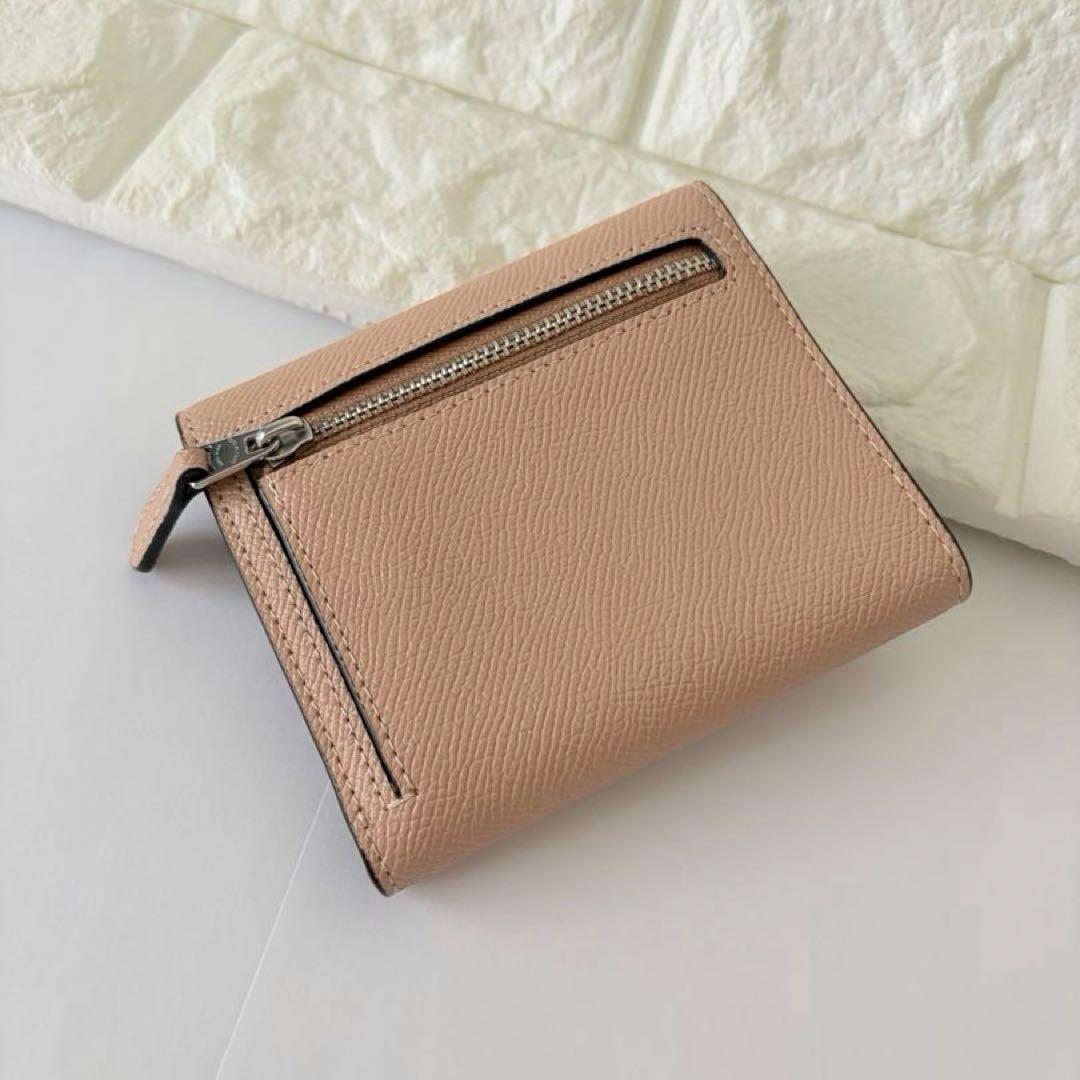 未使用品 COACH コーチ 三つ折り財布 ベージュ スリム