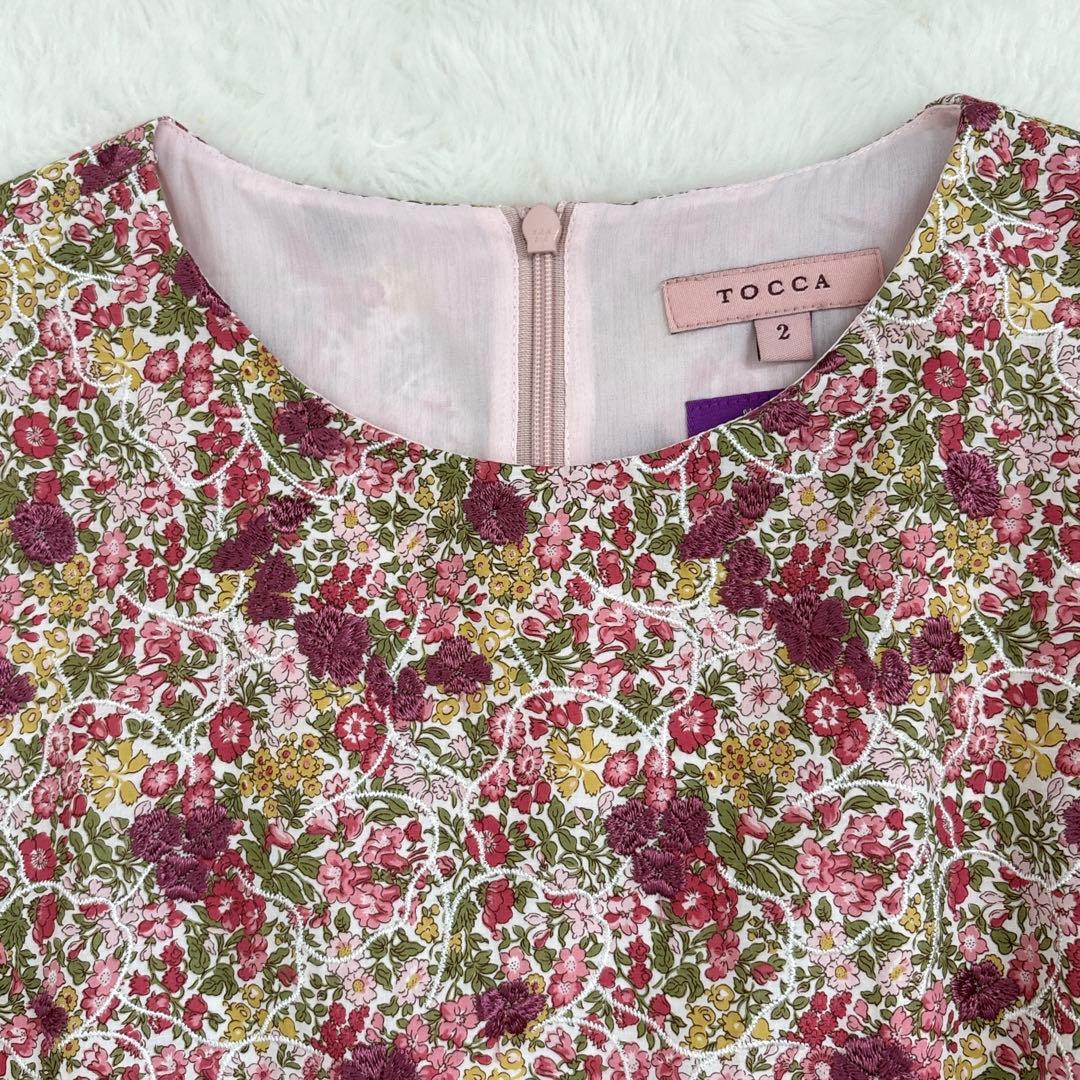 【極美品】TOCCA LIBERTY PENSTEMONROAD 刺繍ワンピース