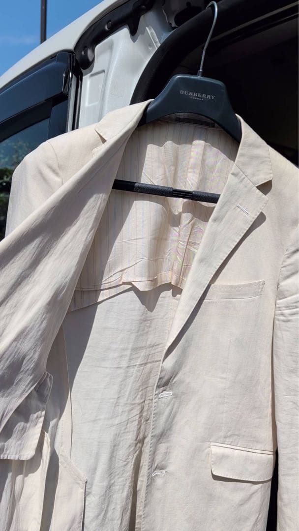 【試着のみ】BURBERRY BLACL LARBEL スーツ上下　アイボリー