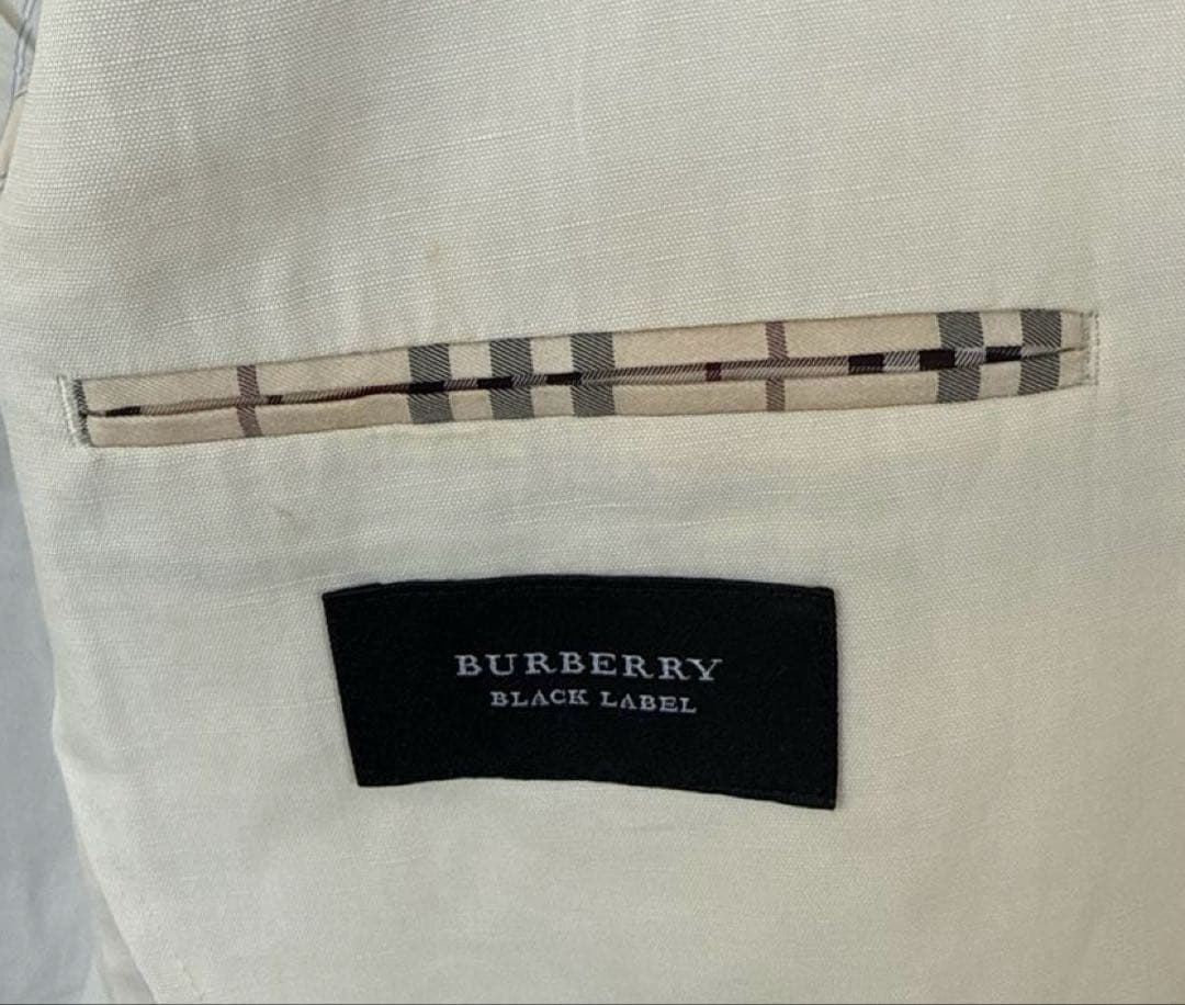 【試着のみ】BURBERRY BLACL LARBEL スーツ上下　アイボリー