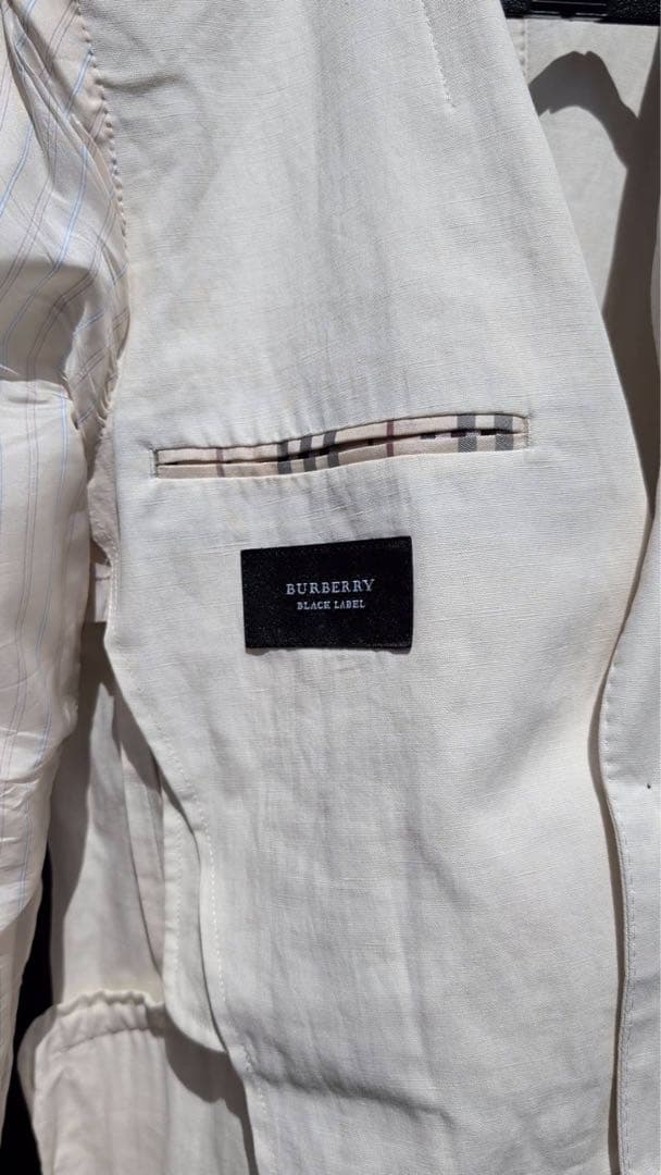 【試着のみ】BURBERRY BLACL LARBEL スーツ上下　アイボリー