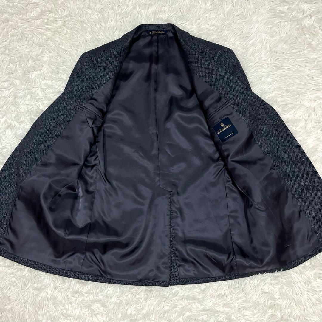 美品✨ブルックスブラザーズ ヘリンボーンツイードジャケット39REG グレー