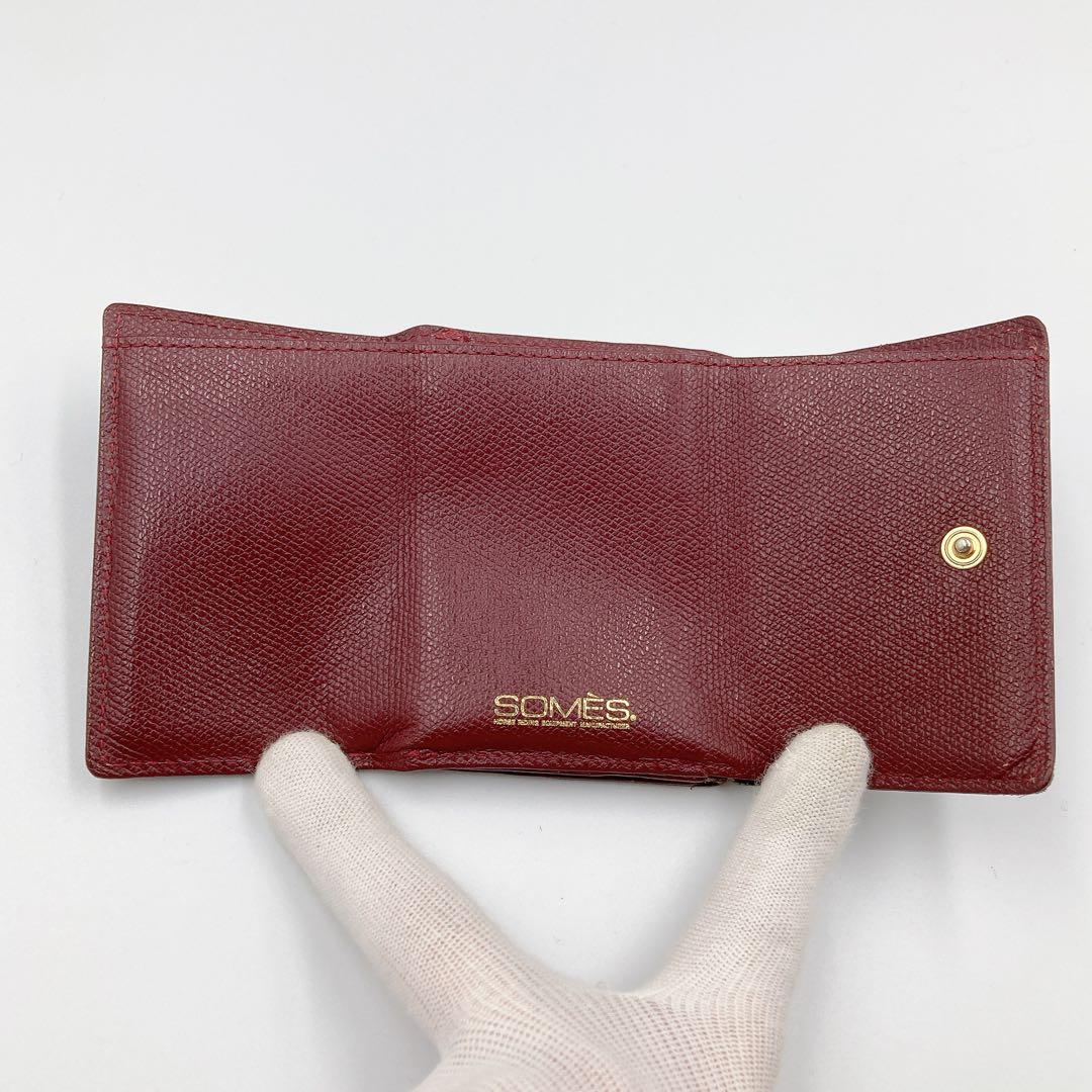 【美品】SOMES SADDLE ソメスサドル ピルエット 三つ折り財布 レザー
