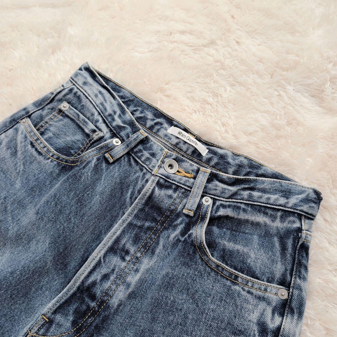 ✨人気✨ウィムガゼット センタープレスワイドデニム 36