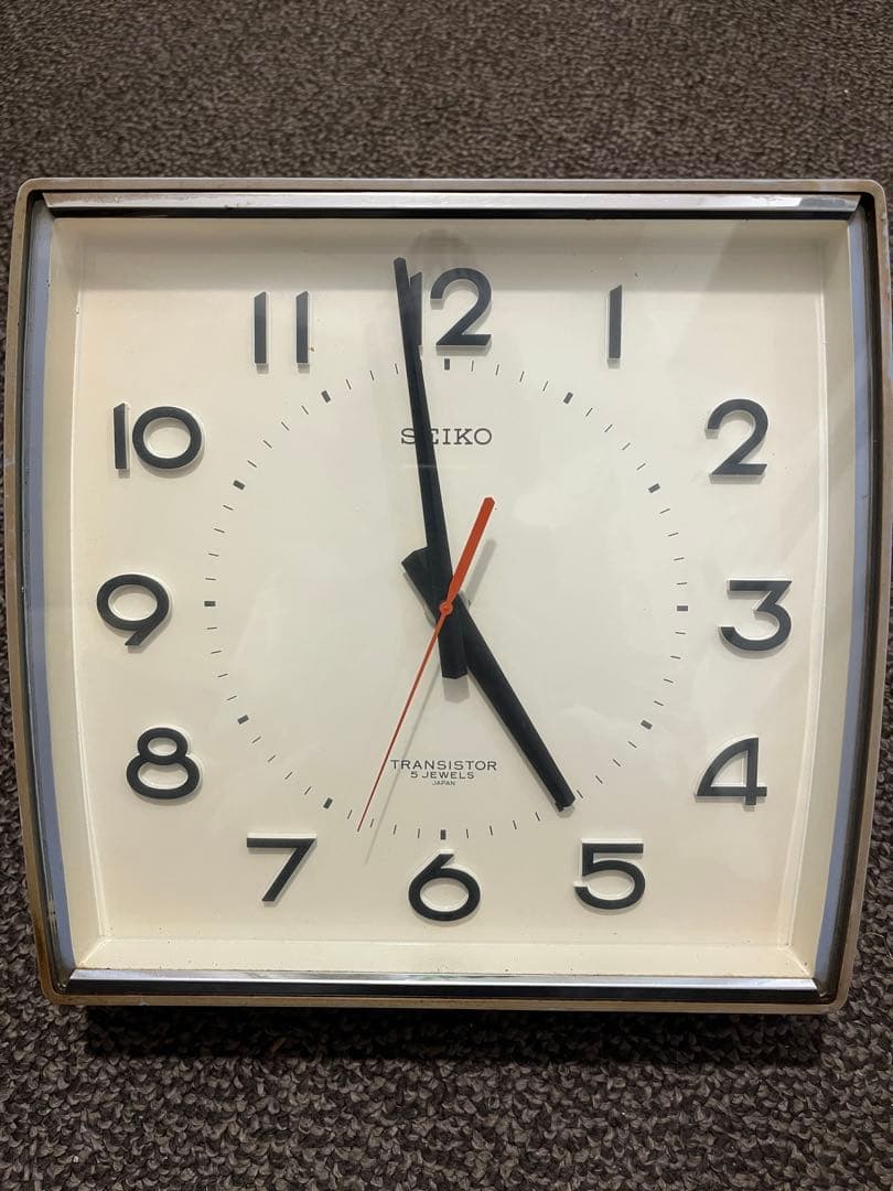 SEIKO セイコー トランジスタ式掛時計 スクエア型 ジャンク品 昭和 レトロ