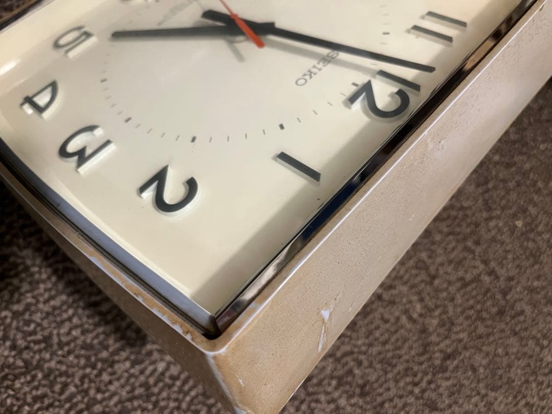 SEIKO セイコー トランジスタ式掛時計 スクエア型 ジャンク品 昭和 レトロ