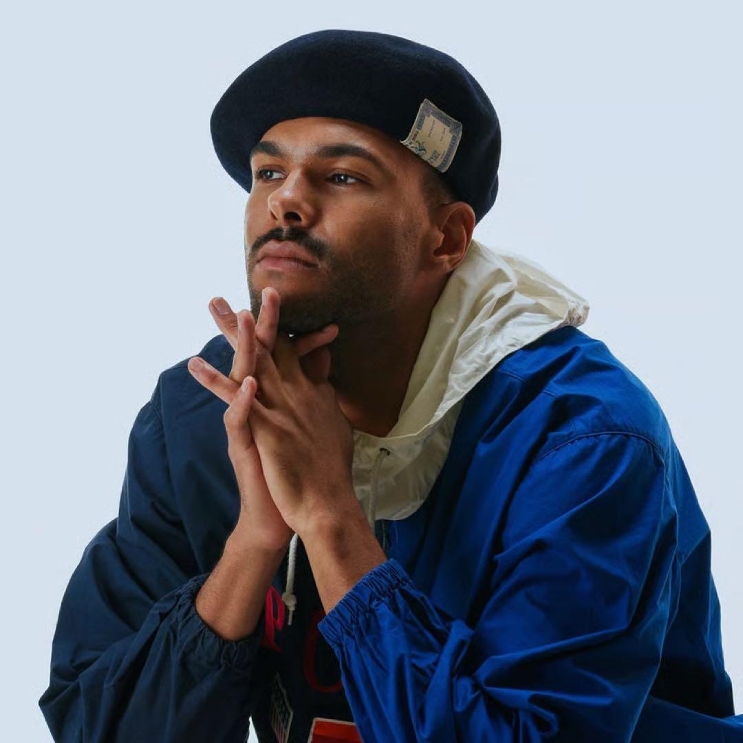 THE H.W.DOG　COTTON BASIC BERET Black