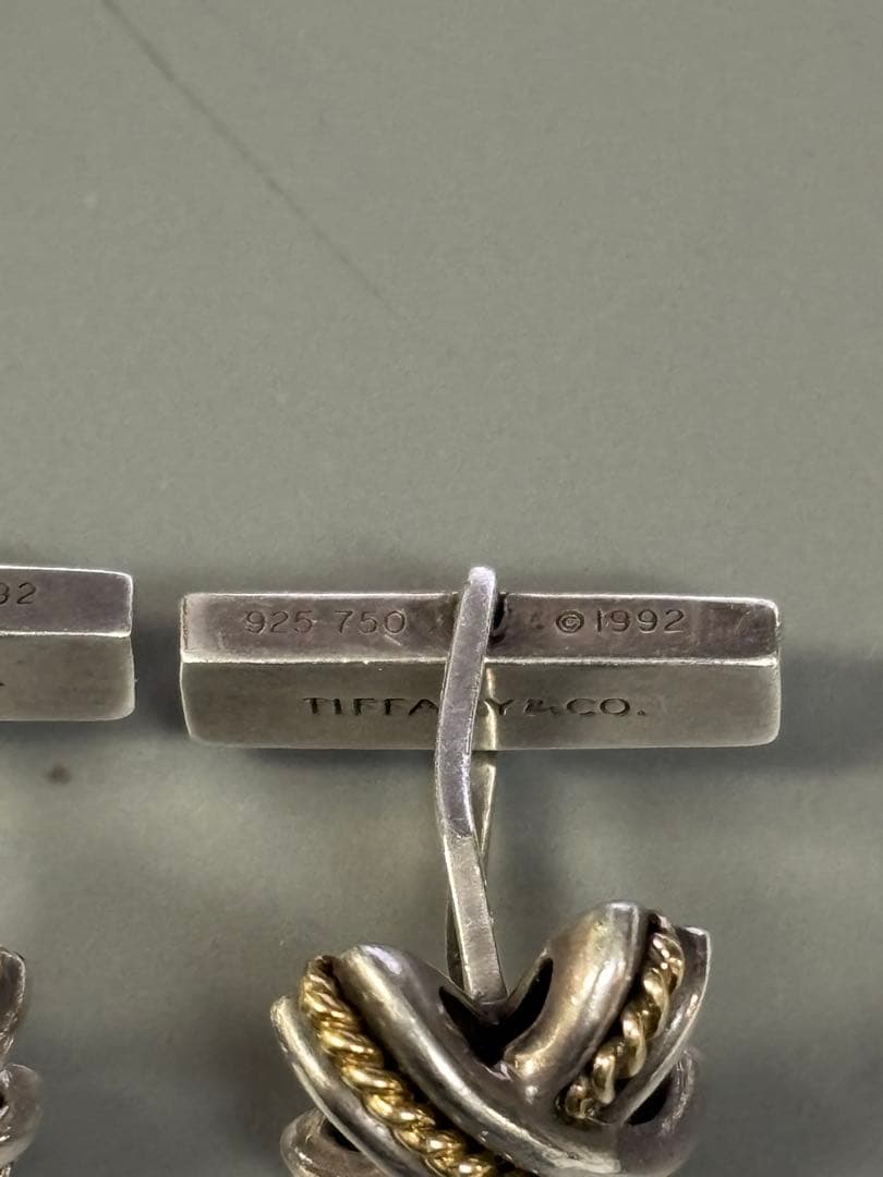 Tiffany & Co. カフリンクス 925シルバー 750ゴールド