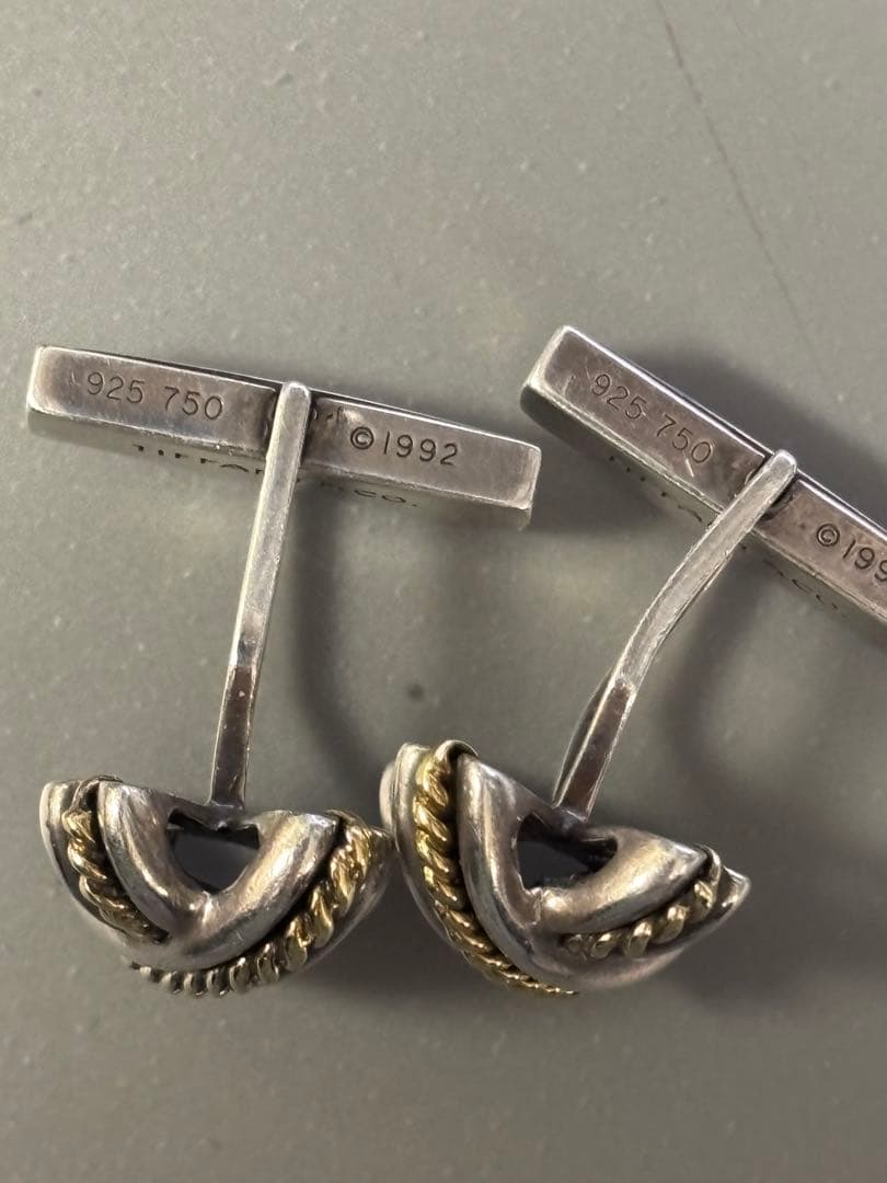 Tiffany & Co. カフリンクス 925シルバー 750ゴールド