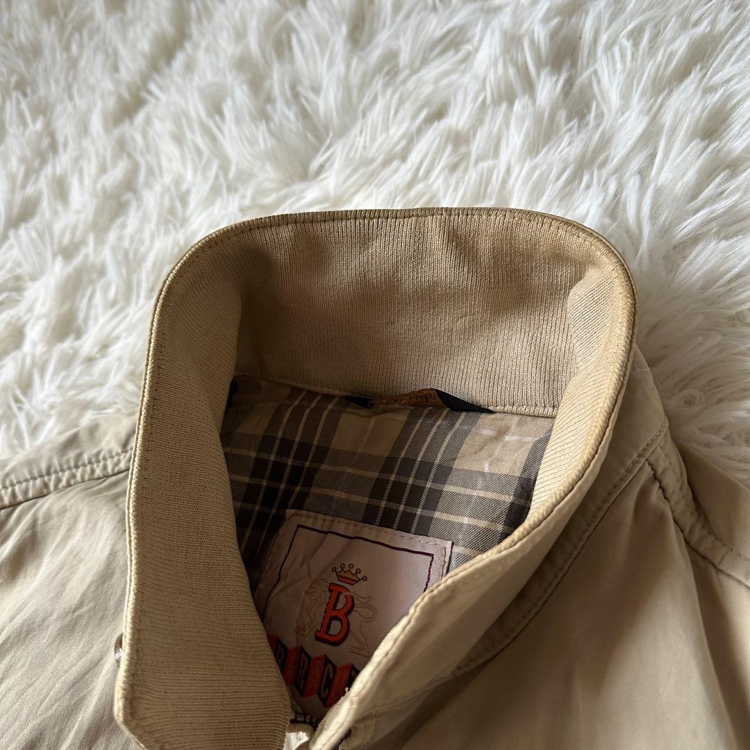 BARACUTA スイングトップ ハリントンジャケット ベージュ チェック 36