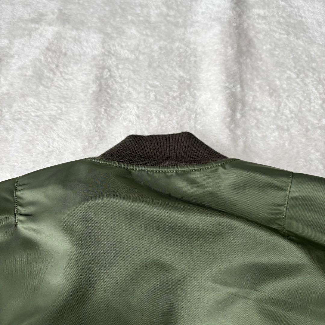 美品 ALPHA INDUSTRIES ワッペン MA-1 カーキ リバーシブル