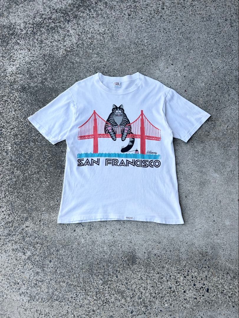 90s クリバンキャット Tシャツ crazy shirt 猫 プリントTシャツ