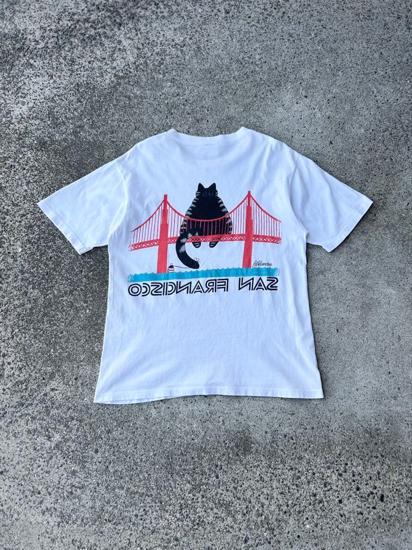 90s クリバンキャット Tシャツ crazy shirt 猫 プリントTシャツ