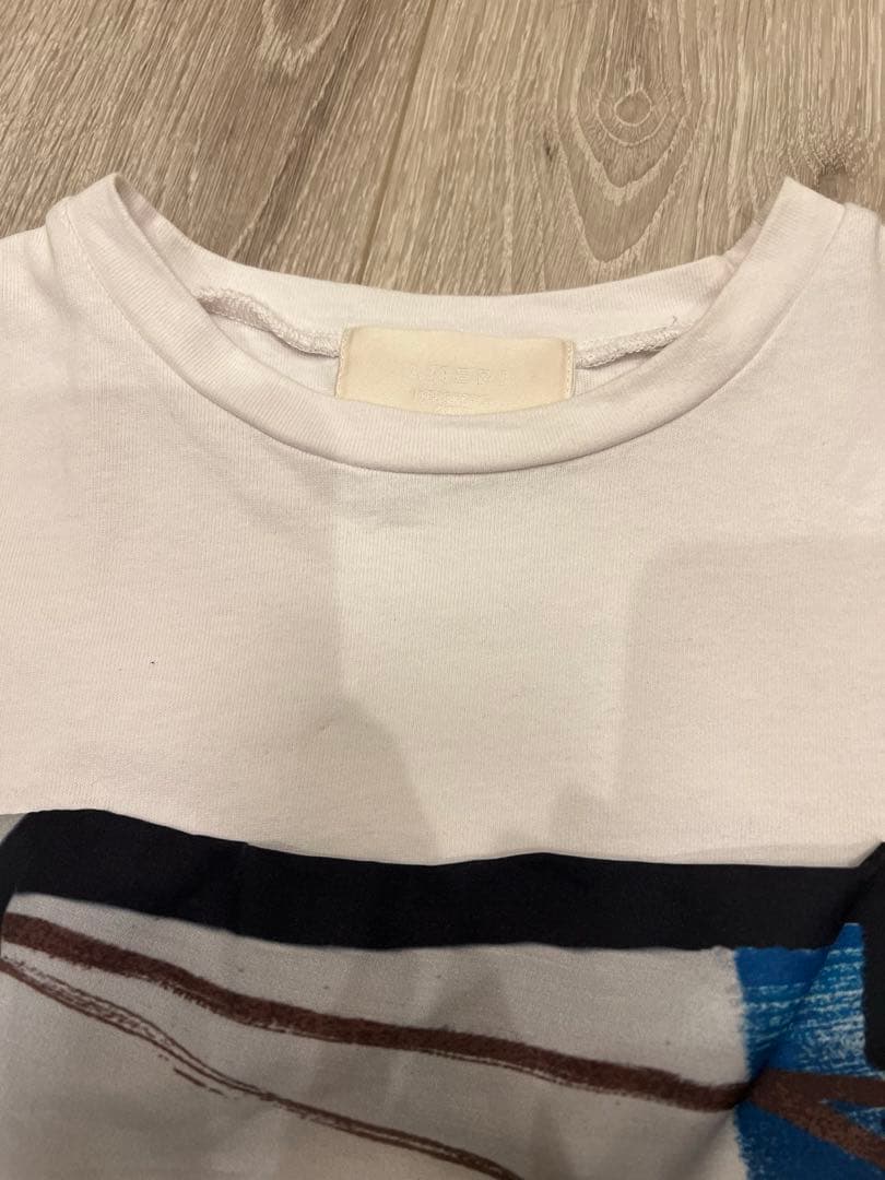 Ameri アメリ MEDI DRAWING UNEVEN TEE Tシャツ