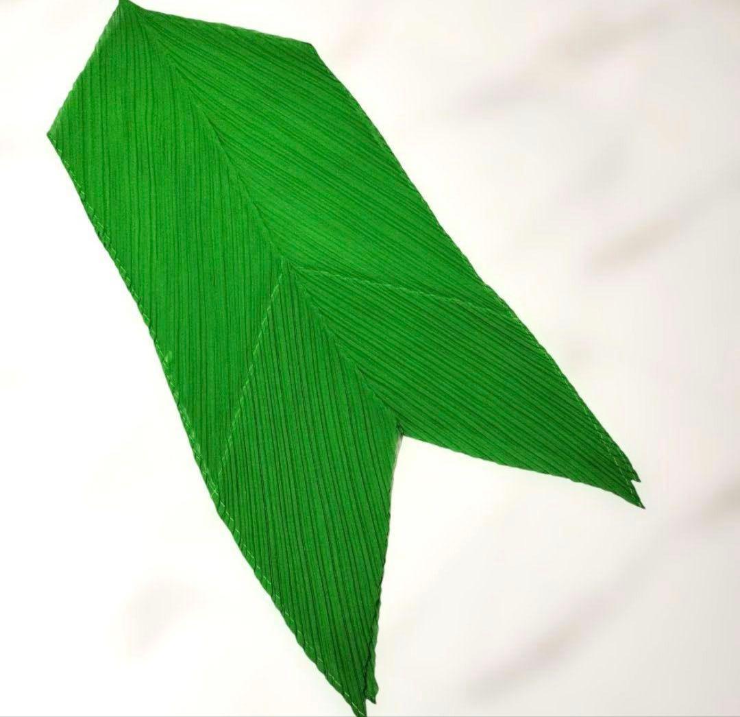 ISSEY MIYAKE プリーツプリーズ グリーン プリーツストール