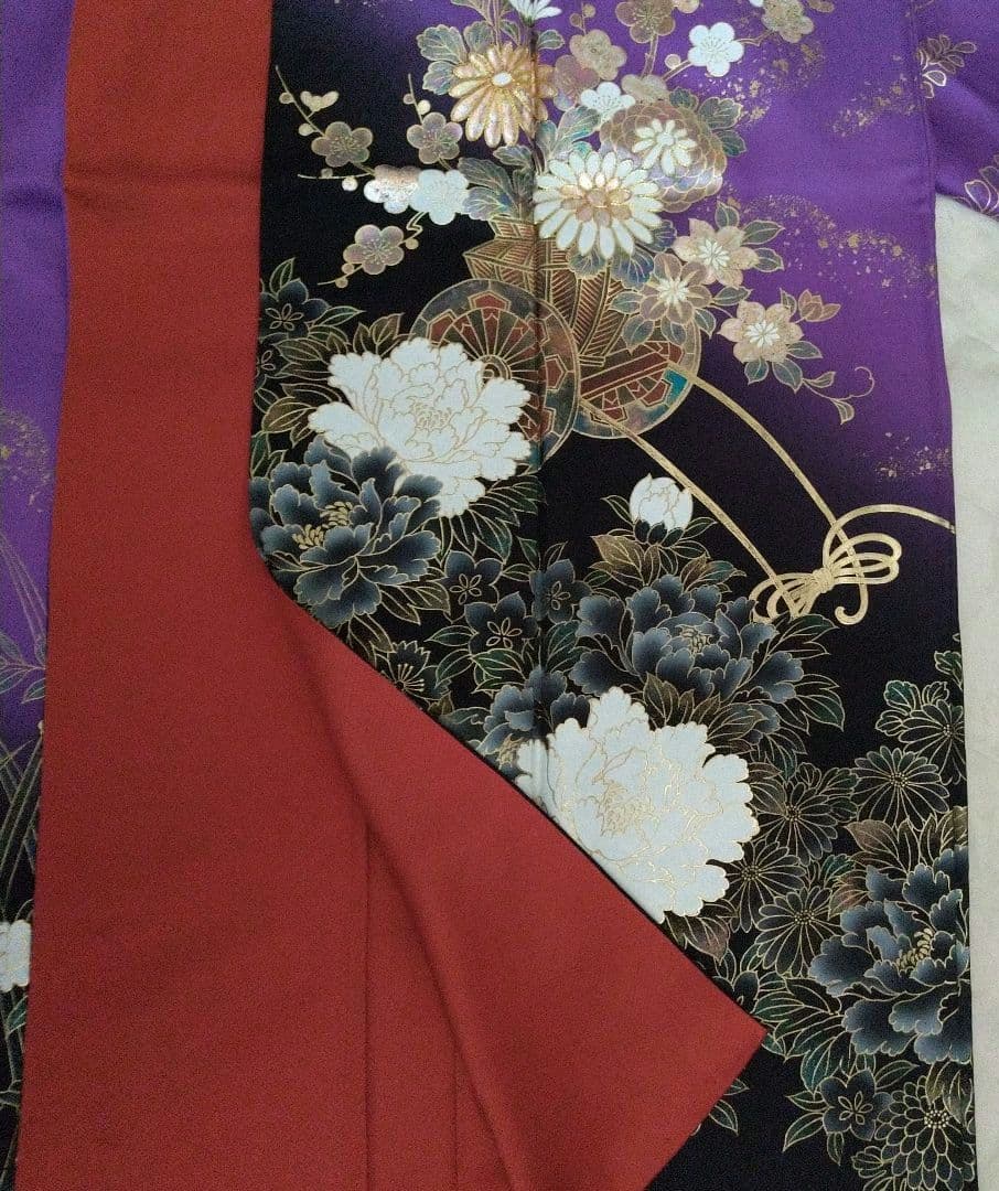 ヴィンテージ☆正絹振り袖☆帯☆帯揚げ☆半衿☆帯締めセット☆大きめ