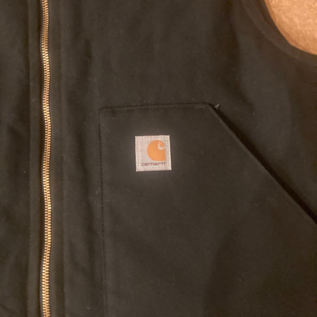 Carhartt ブラック ジップアップベスト
