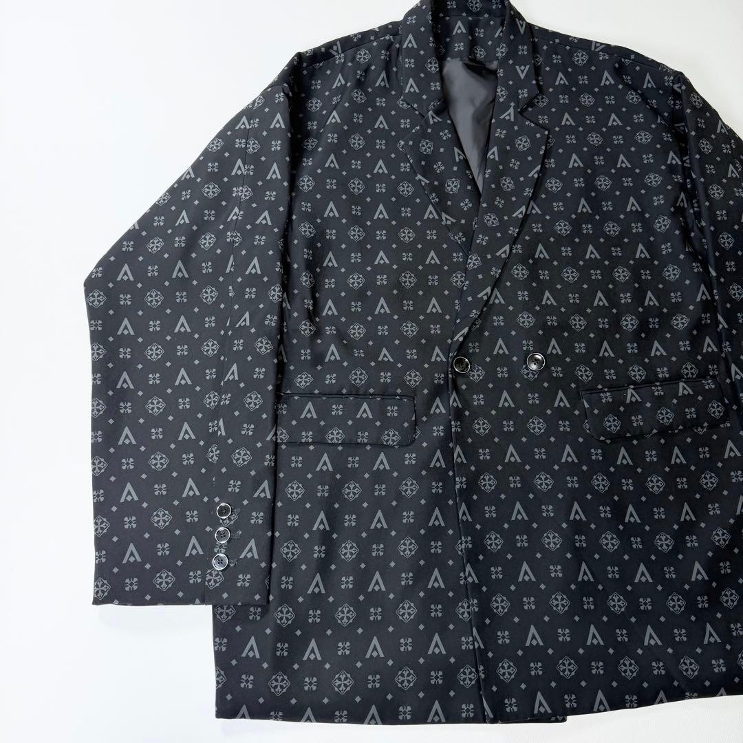 【美品・希少】ADRER アドラー モノグラム ダブルテーラードジャケット L