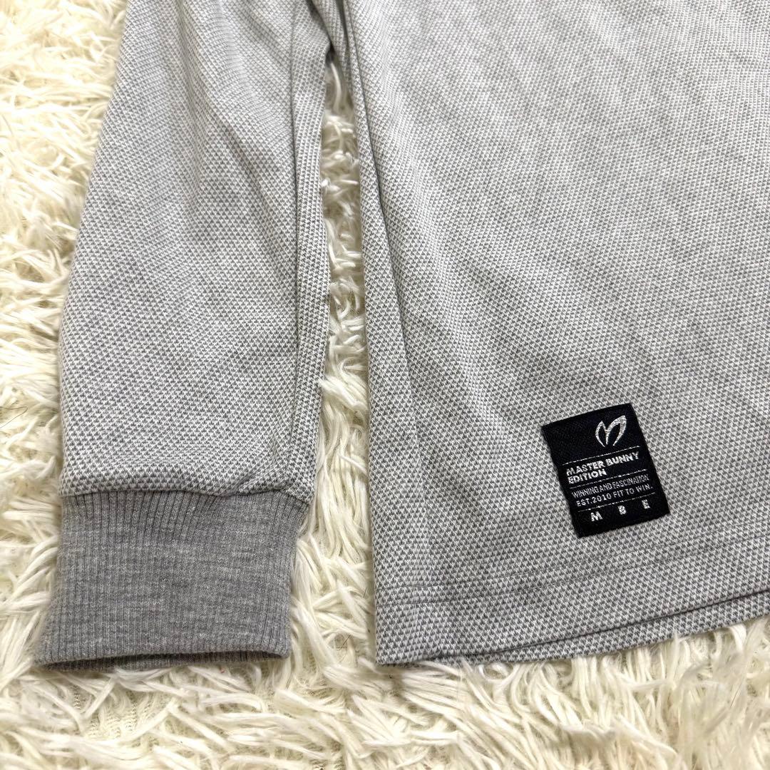 【極美品】マスターバニーエディション　長袖　ポロシャツ　ロゴ刺繍　XL　グレー
