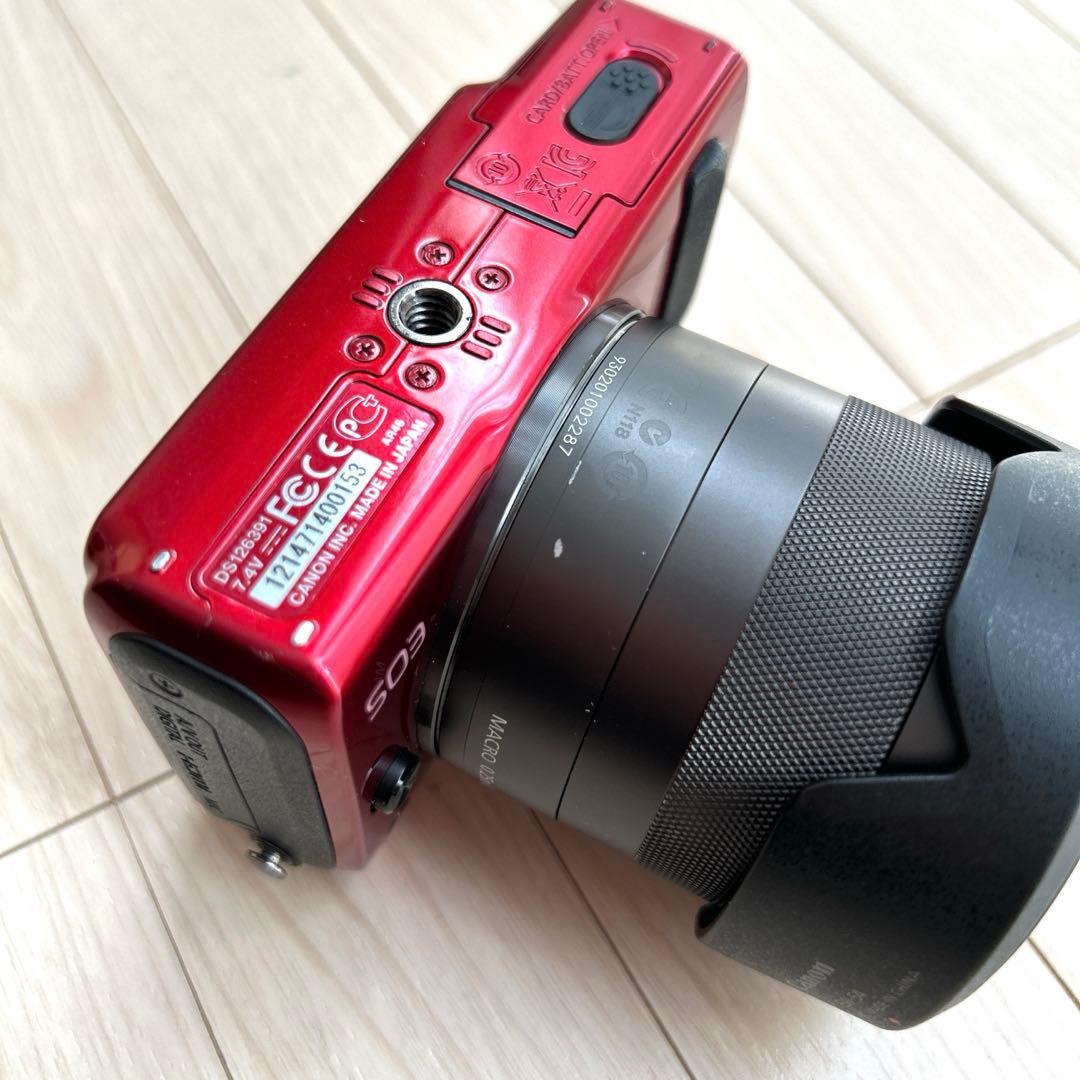 Canon EOS M レッド ミラーレス一眼カメラ レンズ付き