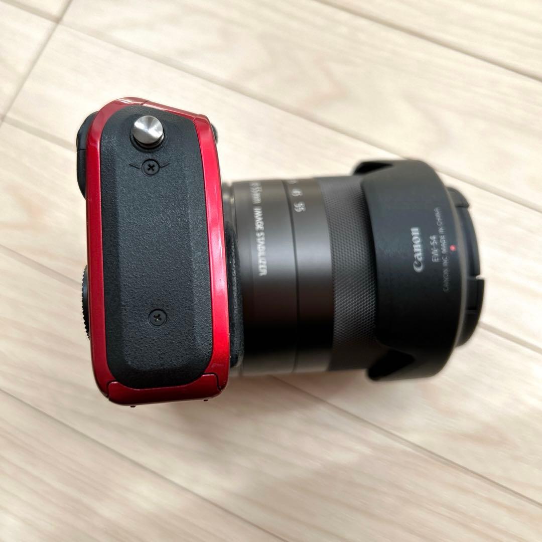 Canon EOS M レッド ミラーレス一眼カメラ レンズ付き