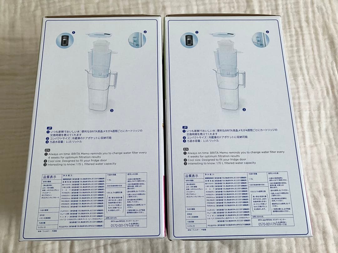 新品　BRITA ブリタ リクエリ 1.5L ポット　カートリッジ付き　浄水器
