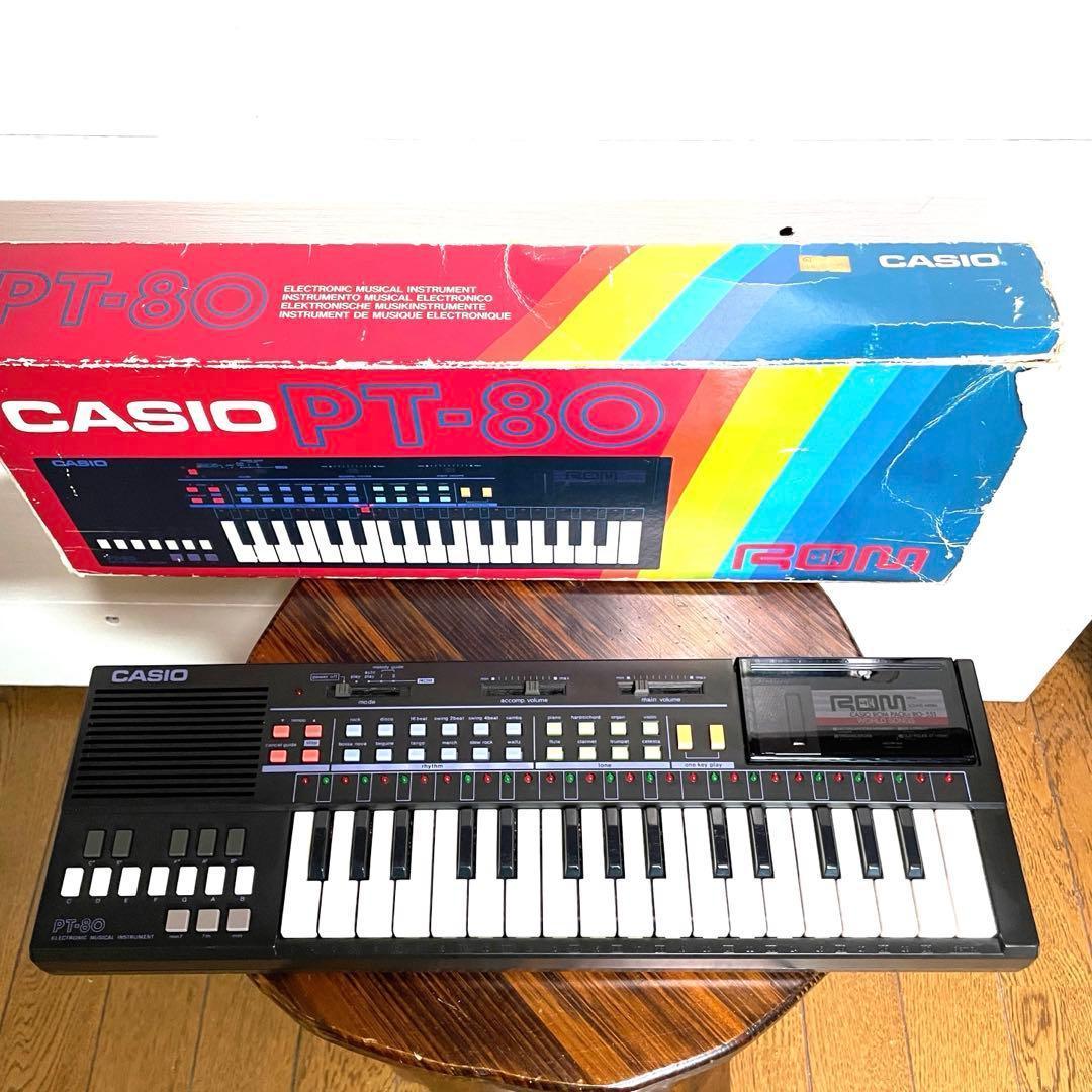【音質良好・動作OK】CASIO PT-80 レゲエ音源 ミニガイド付キーボード