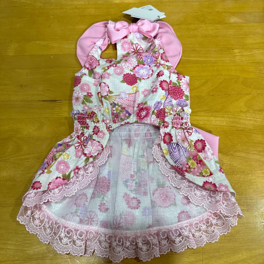 きゃんナナ　和ロリとバレッタセット　ピンクMサイズ