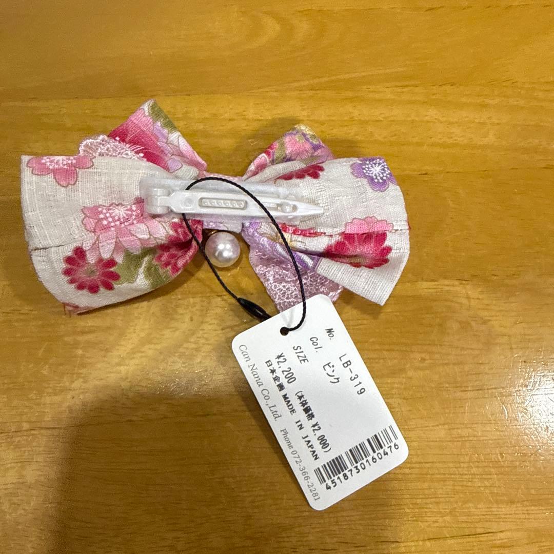 きゃんナナ　和ロリとバレッタセット　ピンクMサイズ