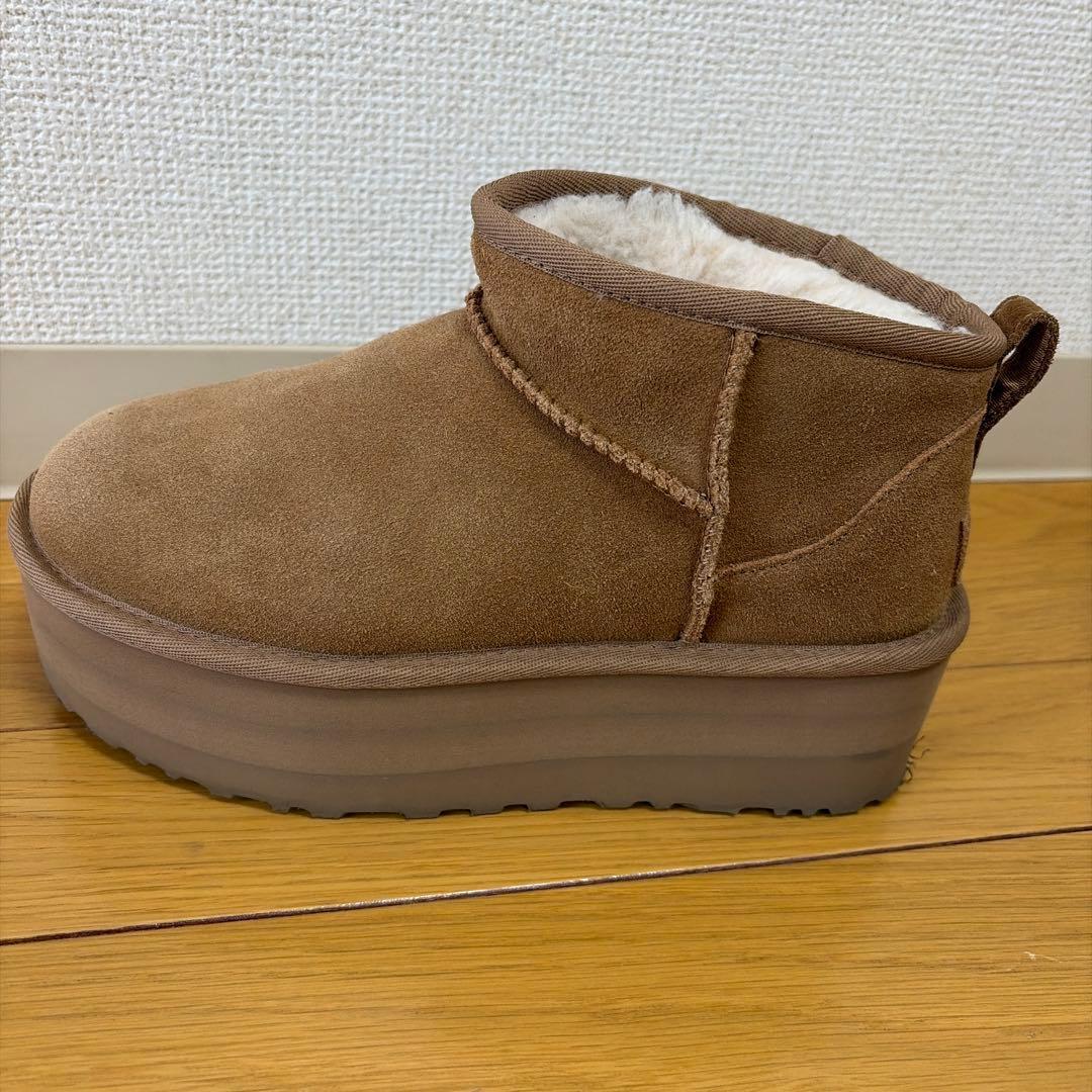 UGG クラシック ウルトラミニ プラットフォーム 23cm チェスナット　厚底