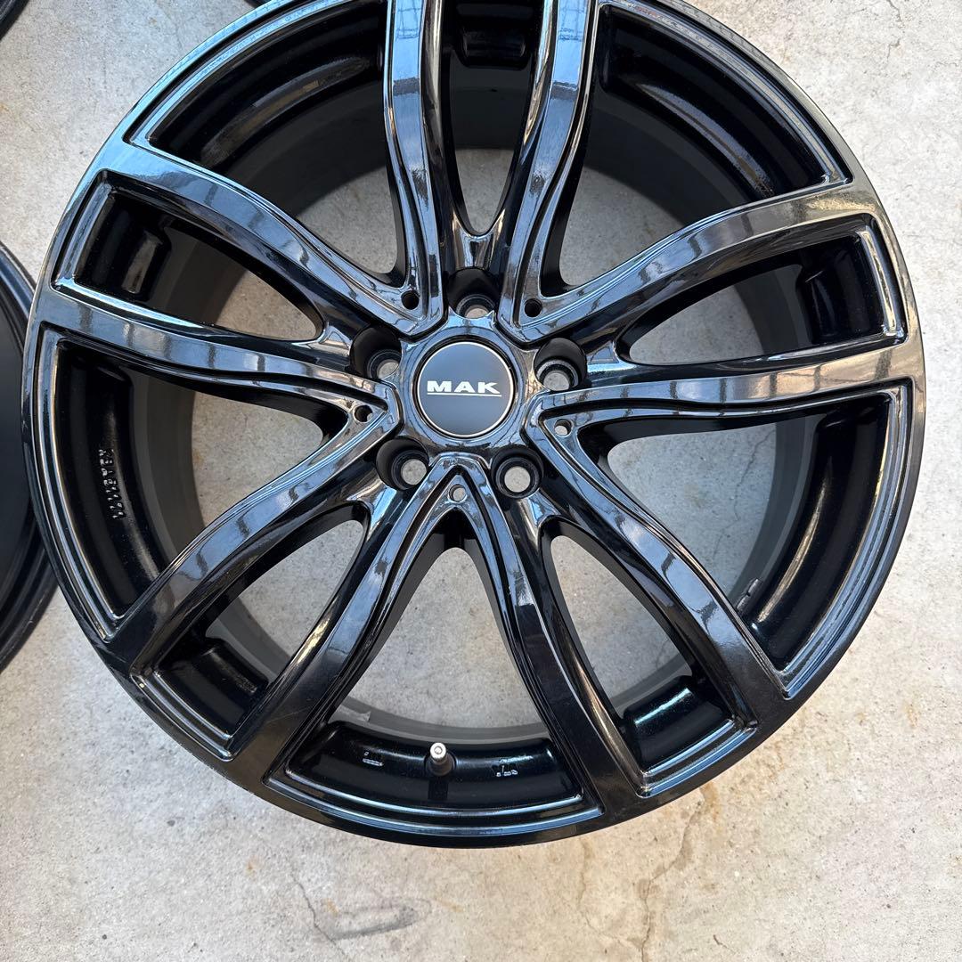 MAK 18 X7.5J 5穴 PCD 112 黒 ホイール 4本 用