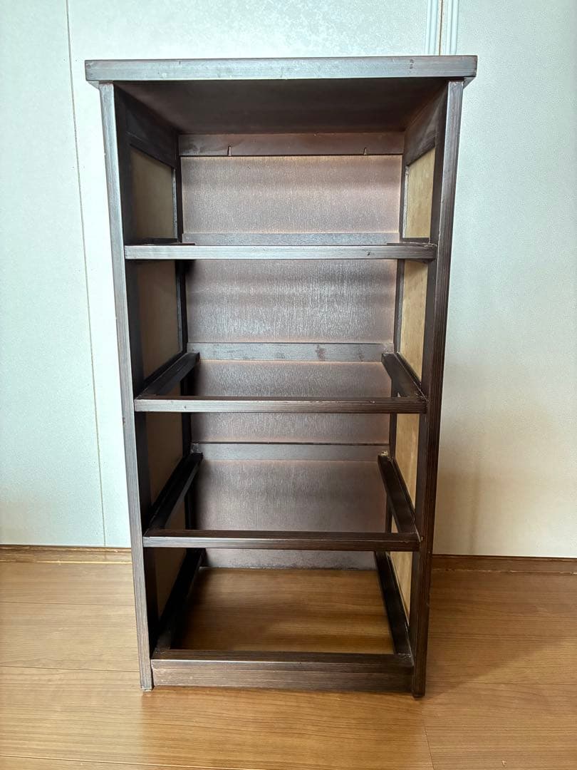 木製ウッドメッシュ4段チェスト 一点物風ナチュラル家具