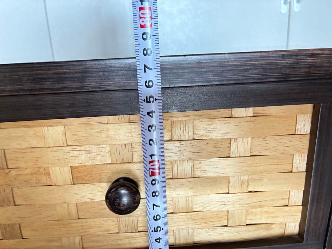 木製ウッドメッシュ4段チェスト 一点物風ナチュラル家具