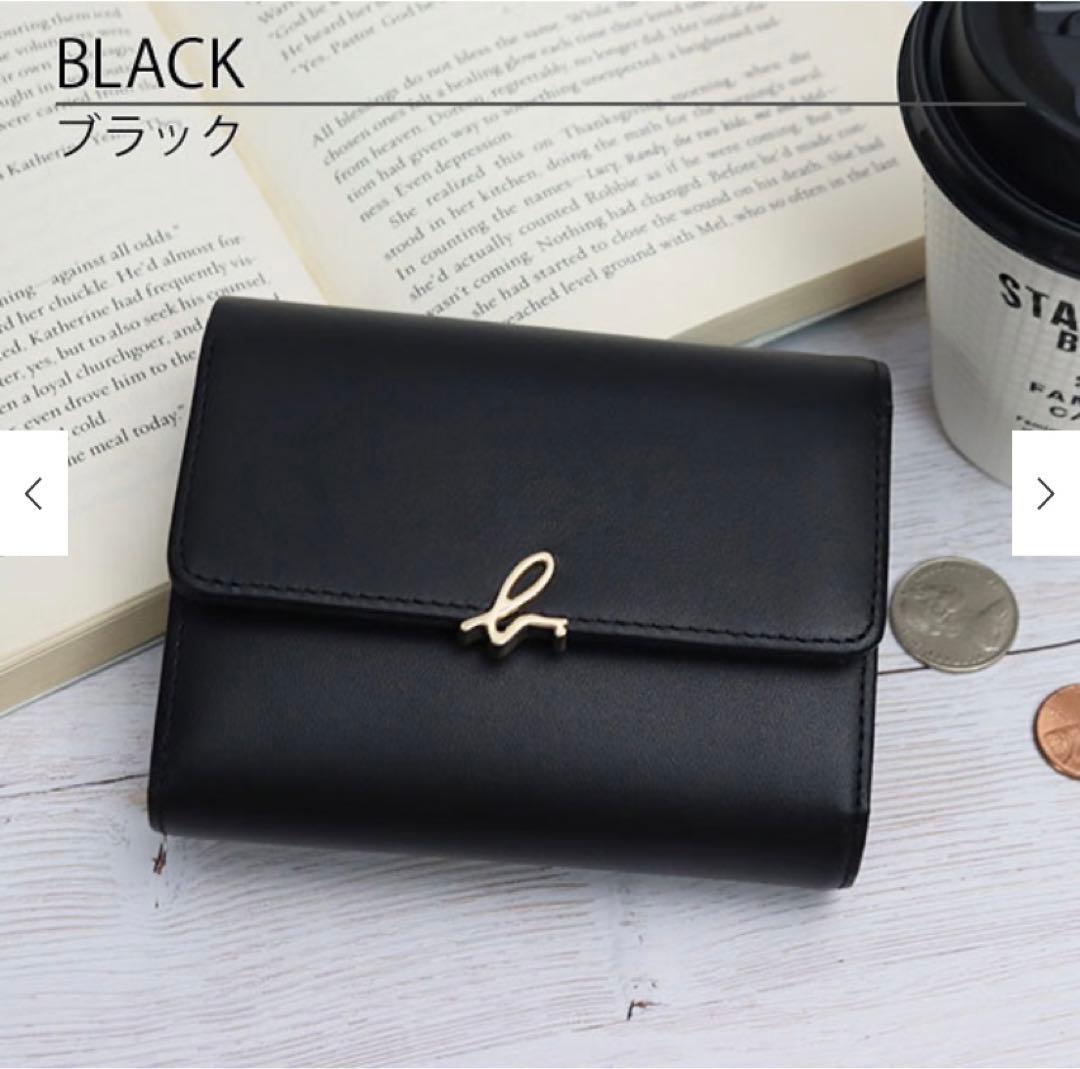 Agnes b アニエスベー 三つ折り財布金具ロゴラウンドジップレザー