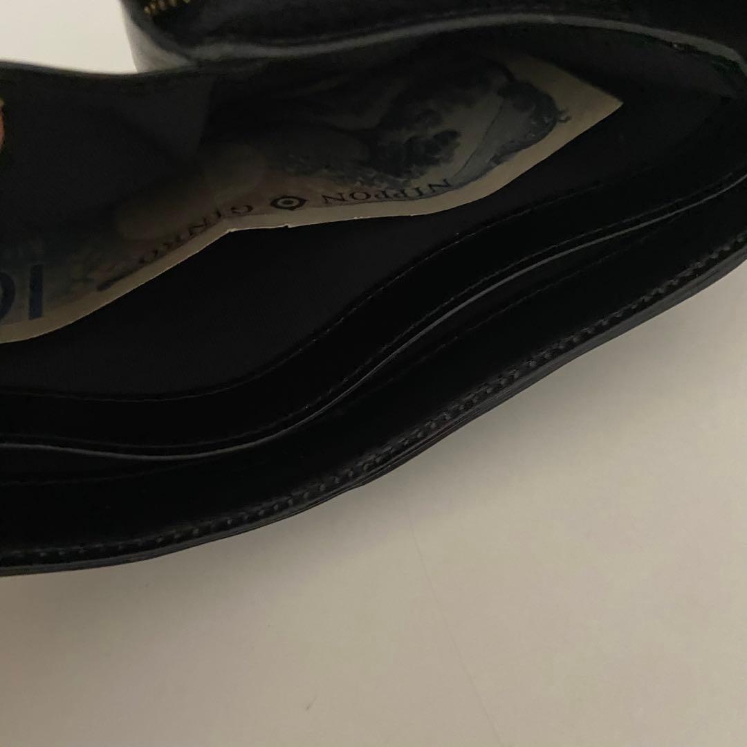 Agnes b アニエスベー 三つ折り財布金具ロゴラウンドジップレザー