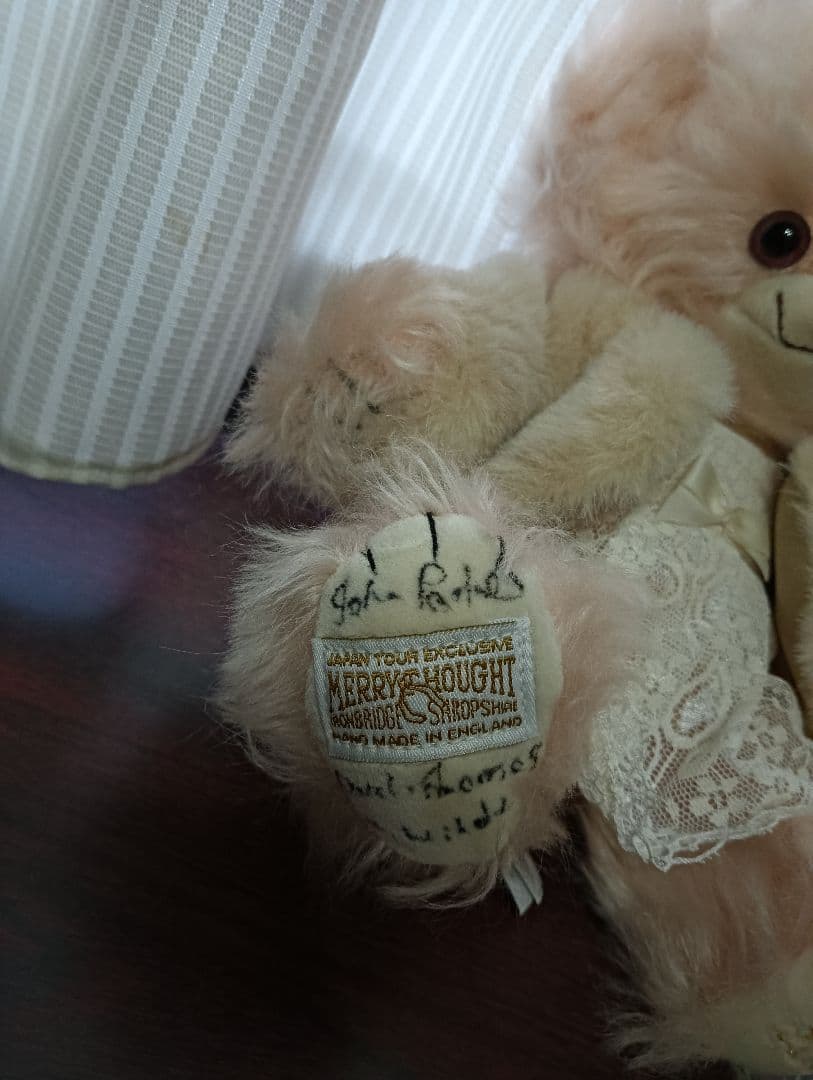 Merry Thought ピンク ぬいぐるみ 2009年製　サイン入り