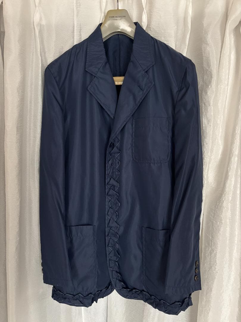 COMME des GARCONS HOMME フリルナイロンジャケット M