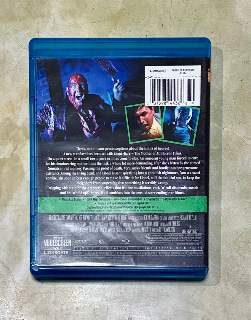 「ブレインデッド」輸入盤Blu-ray リージョンA