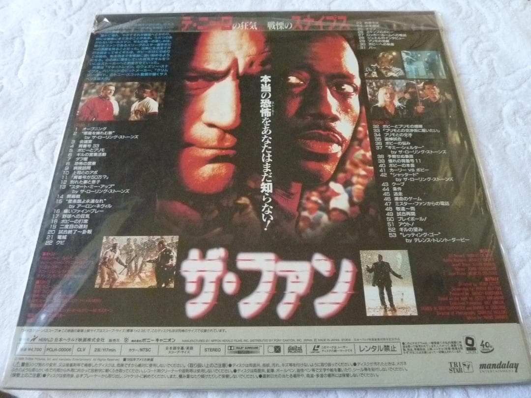 ザ・ファン　　　レーザーディスク　　　　rivinBF