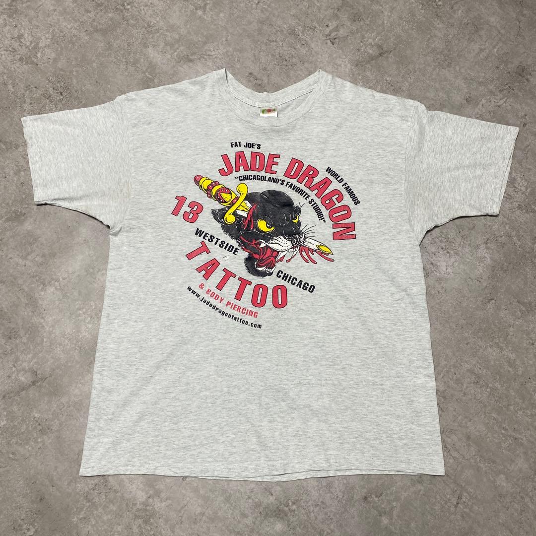 豪華 両A面 90s JADE DRAGON TATTOO Tシャツ XL