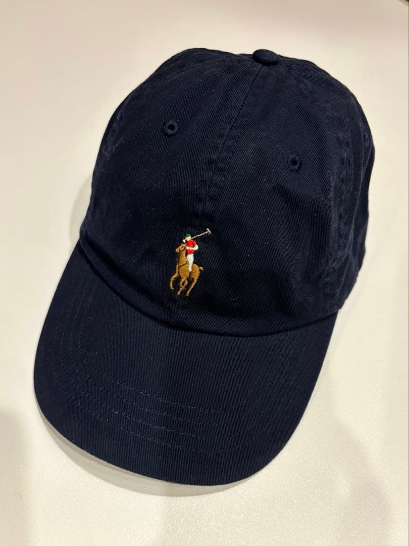 新品POLO Ralph Lauren キャップ ネイビー ポニー ロゴ刺繍