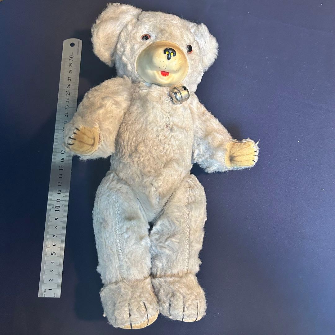 アンティーク ベアドイツ製 ラバー 34cm ぬいぐるみ1960年 鳴く