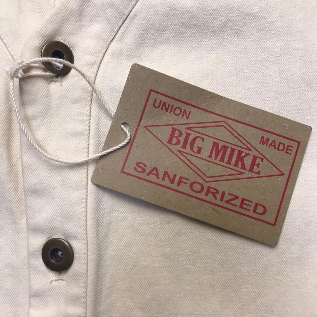 BIG MIKE エンジニアジャケット ヘリンボーン ノーカラー コットン XL