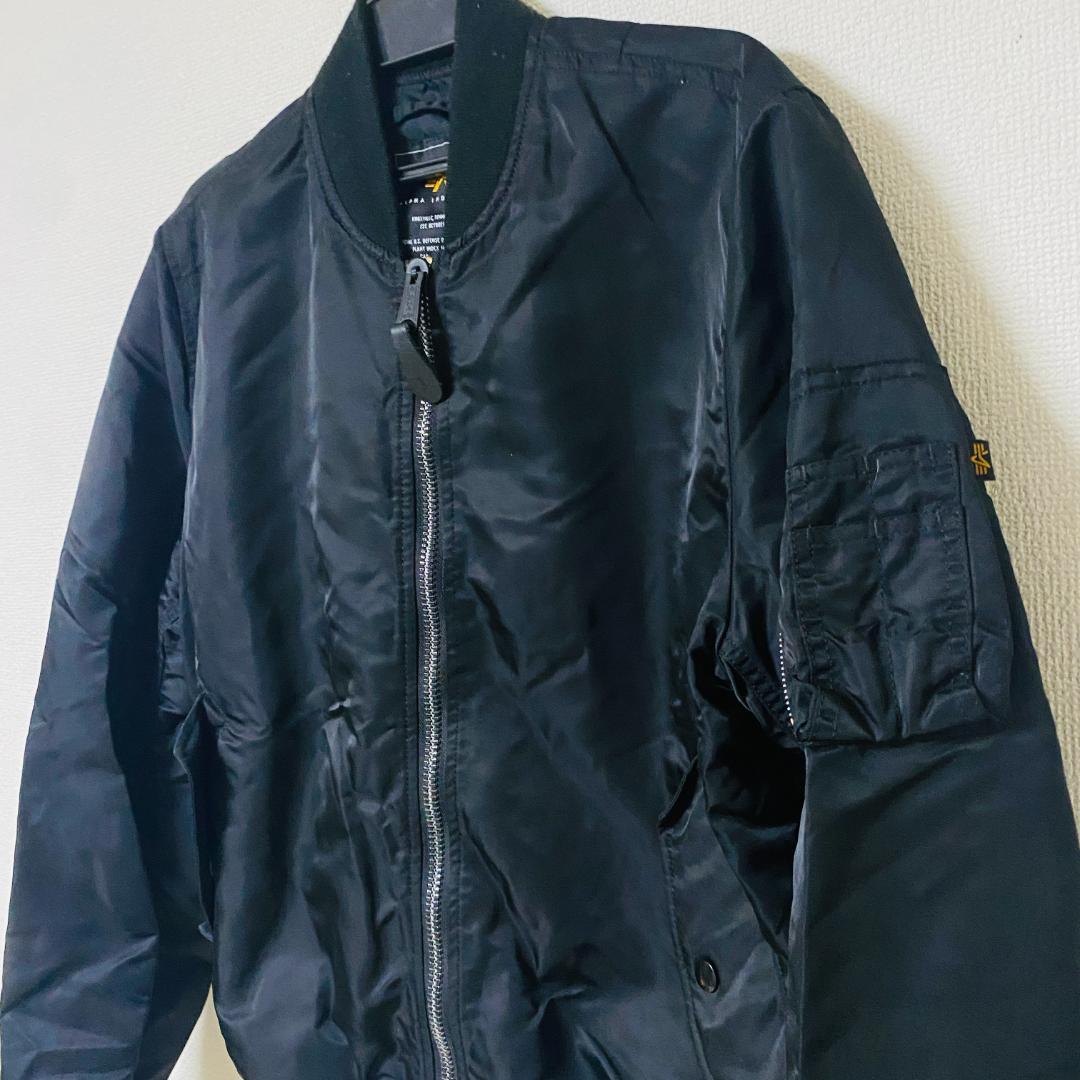 【美品】アルファ インダストリーズ ALPHA MA-1 ブラック サイズL