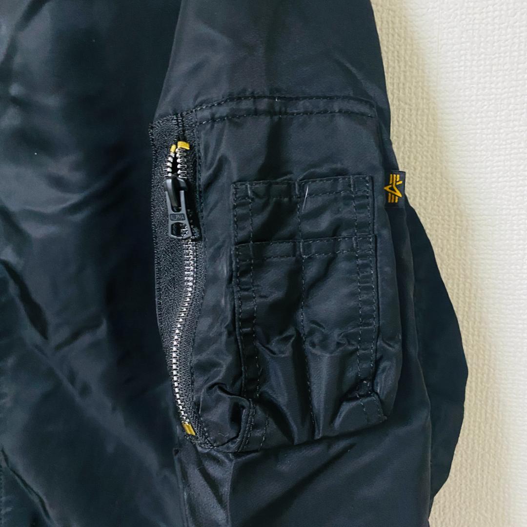 【美品】アルファ インダストリーズ ALPHA MA-1 ブラック サイズL