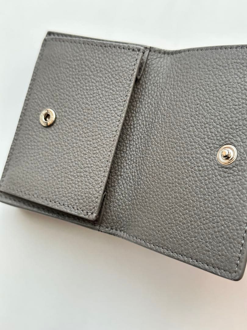 [超美品] SAINT LAURENT グレー 三つ折り財布　サンローラン