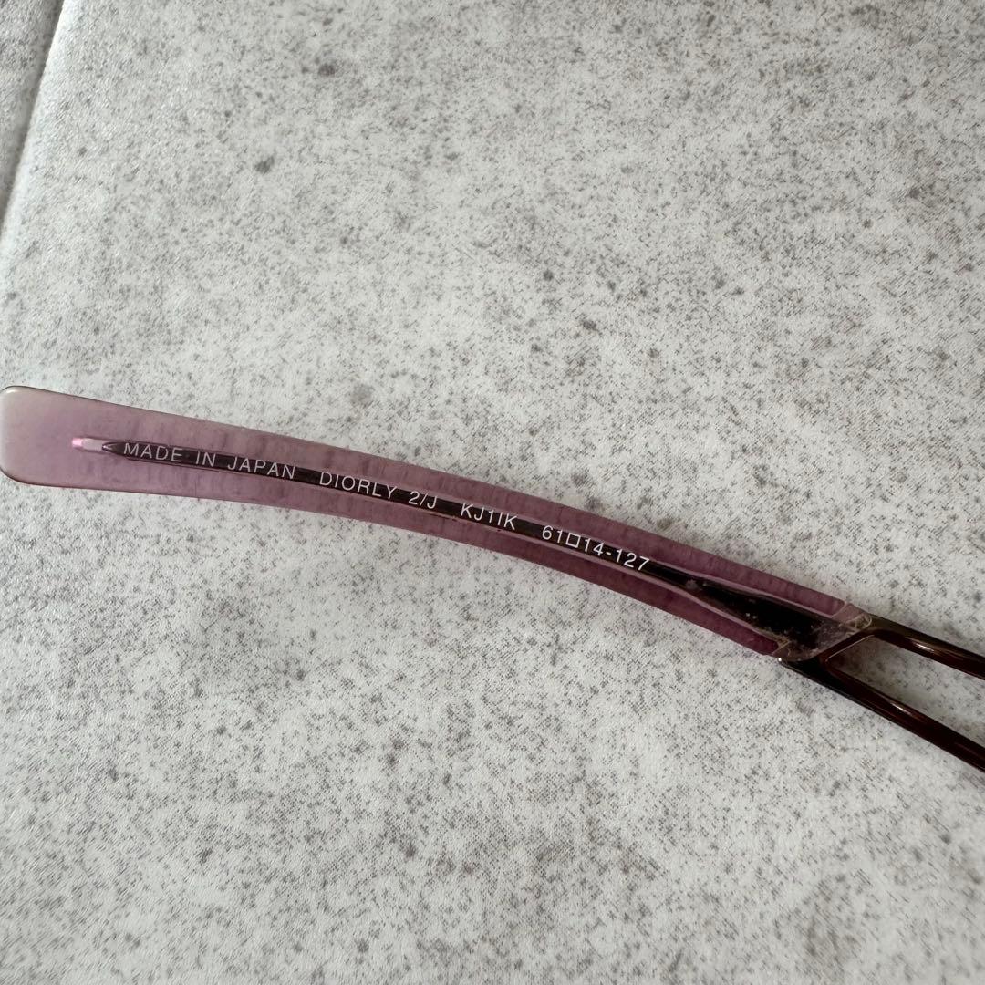 Christian Dior　サングラス　リムレス　シルバー　ピンク　KJ1IK