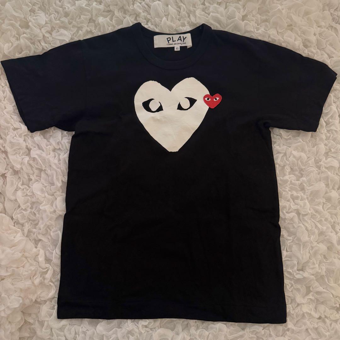 COMME des GARÇONS PLAY ブラックTシャツ XS