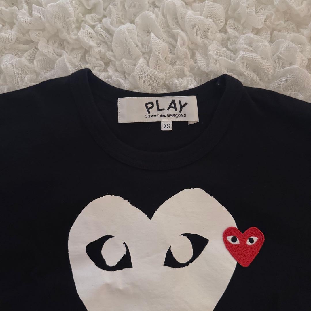 COMME des GARÇONS PLAY ブラックTシャツ XS